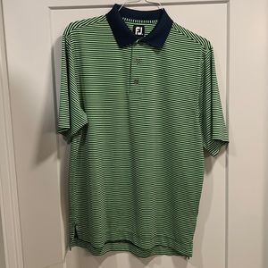 Footjoy polo. Medium. Navy and green. Perfect condition.
